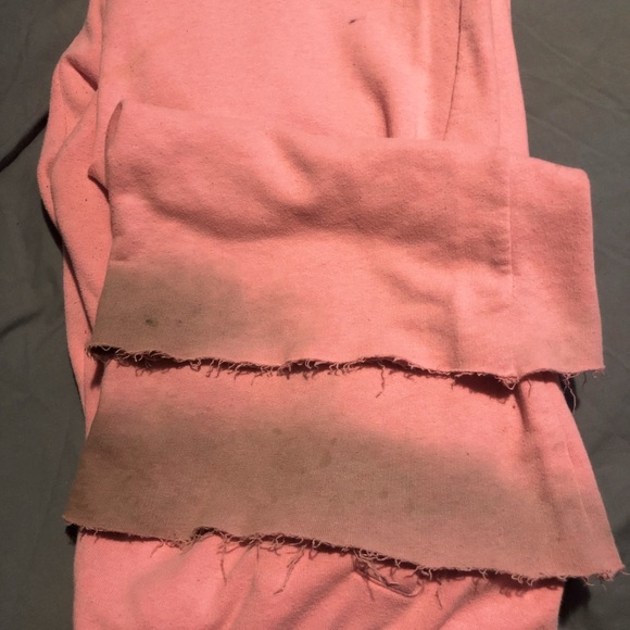 VS PINK Boyfriend Pants Sz L Oversized Embroidered Logo - Picture 5 of 5